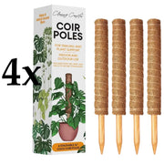 Kokosstäbe Rankhilfen 4er Set bis 160 cm Frei steckbar und kombinierbar von Classy Casita