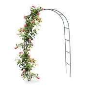 Torbogen Rankhilfe Metall 240cm Dunkelgrün von Relaxdays
