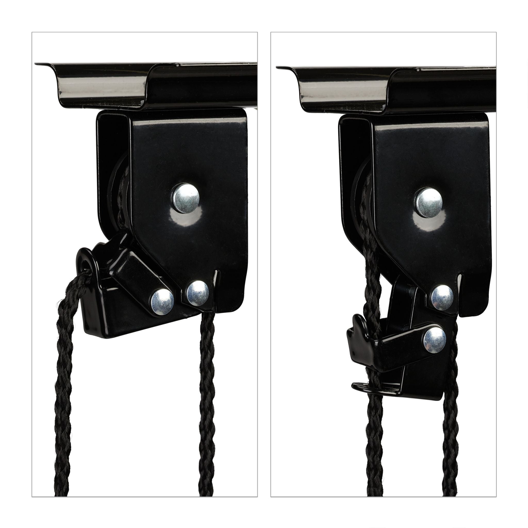 Fahrradlift für die Decke Schwarz von Relaxdays