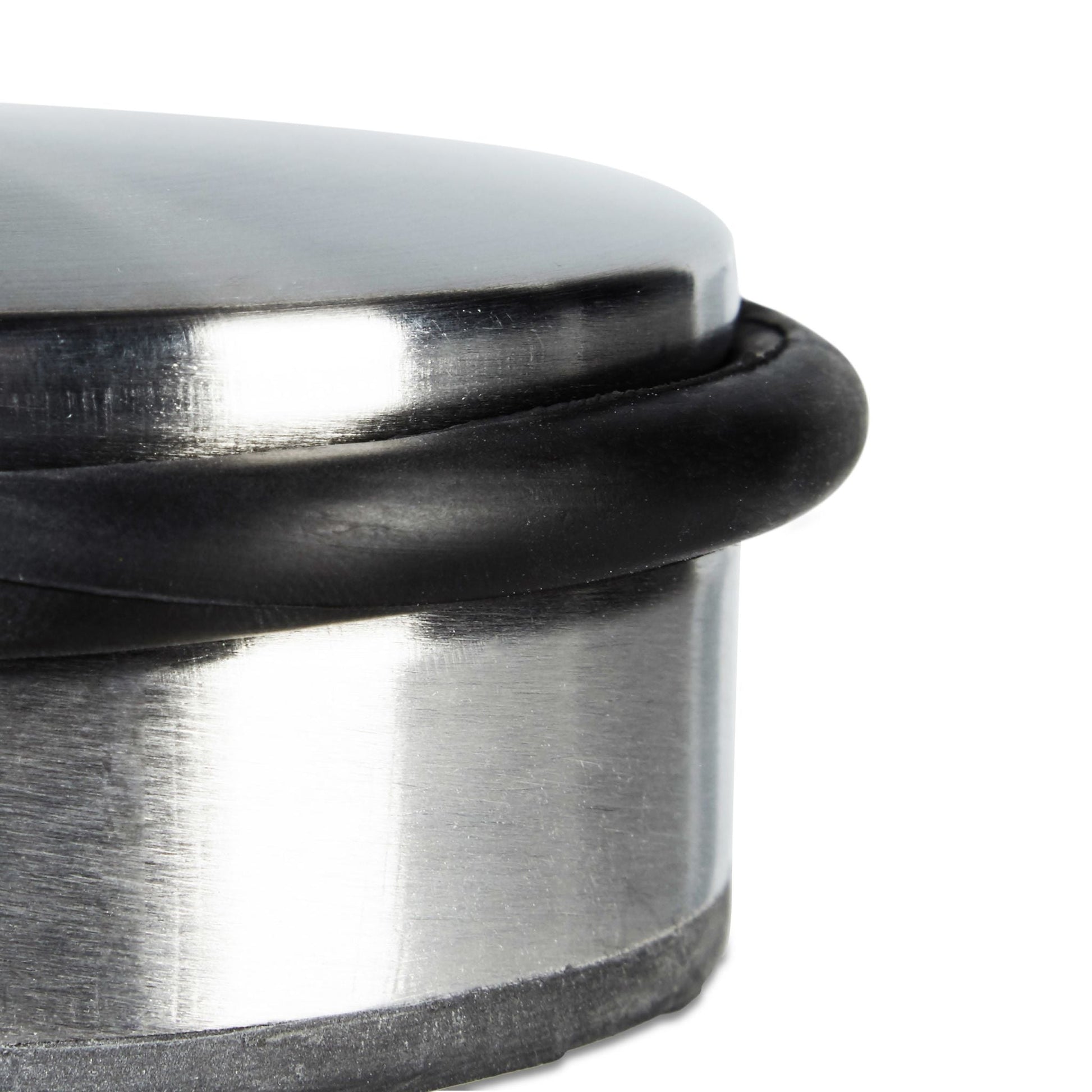 Türstopper Edelstahl Boden Schwarz-Silber von Relaxdays