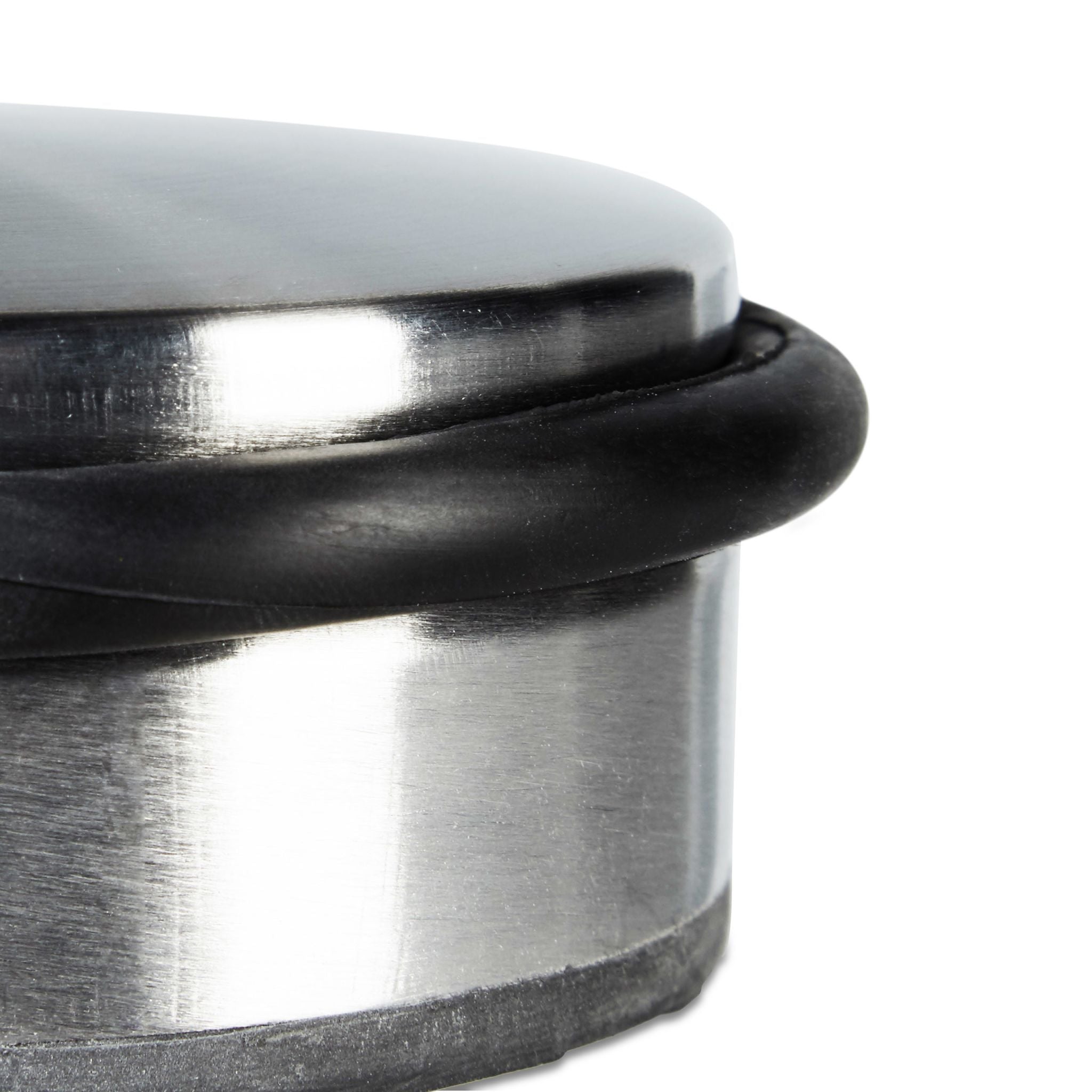 Türstopper Edelstahl Boden Schwarz-Silber von Relaxdays