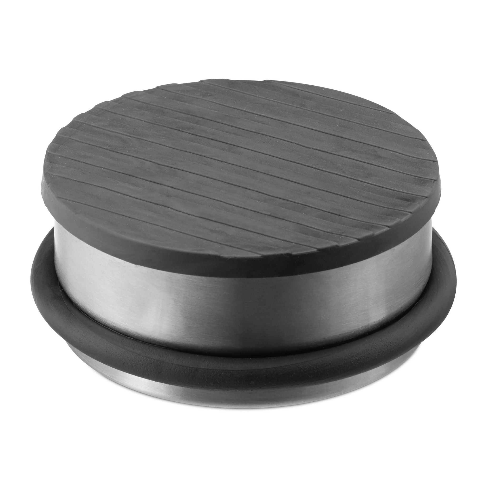 Türstopper Edelstahl Boden Schwarz-Silber von Relaxdays