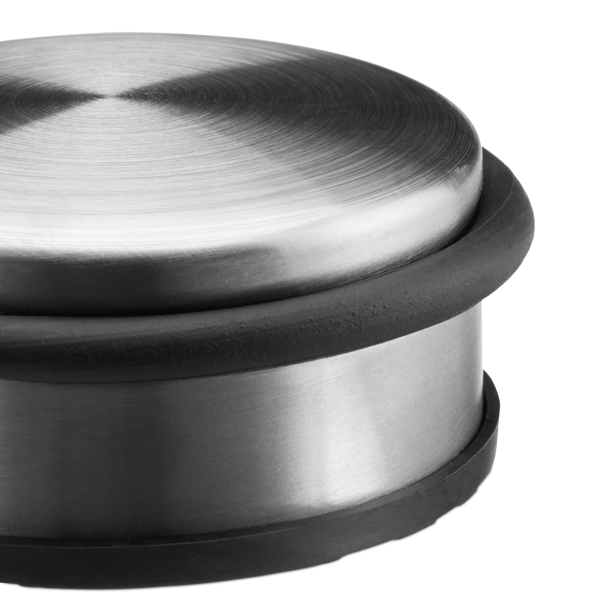 Türstopper Edelstahl Boden Schwarz-Silber von Relaxdays