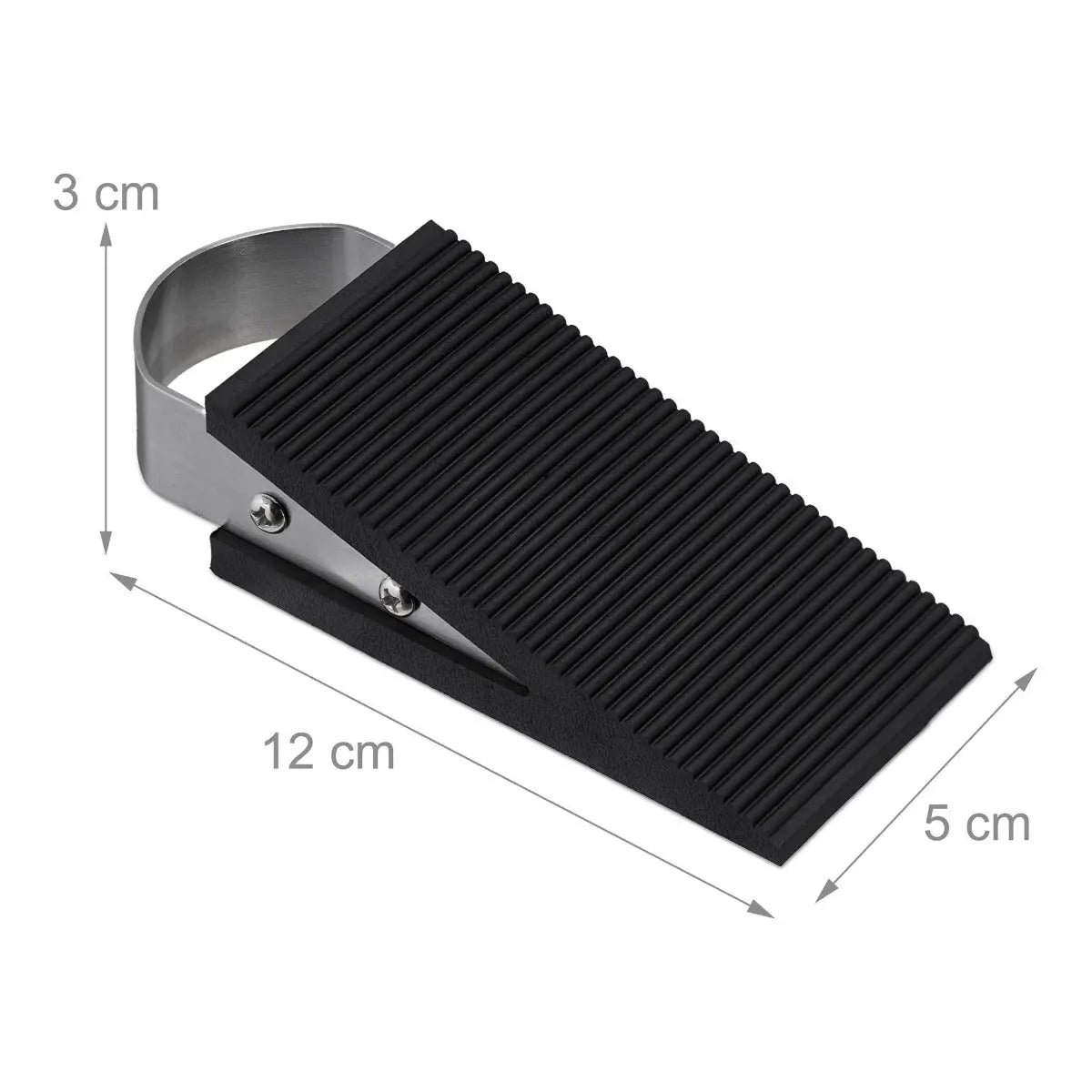 Rutschfeste Türstopper 2er Set Türkeil aus Gummi & Edelstahl von Relaxdays