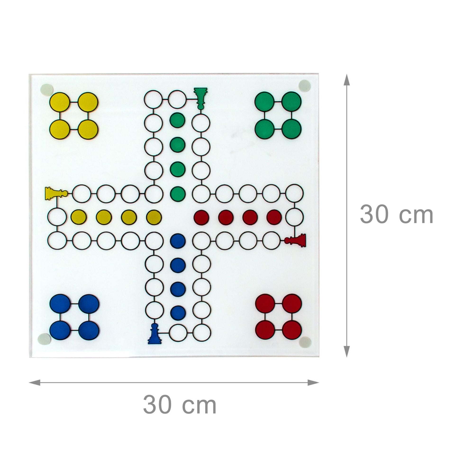 Drinking Ludo Spiel Grün-Rot-Transparent von Relaxdays