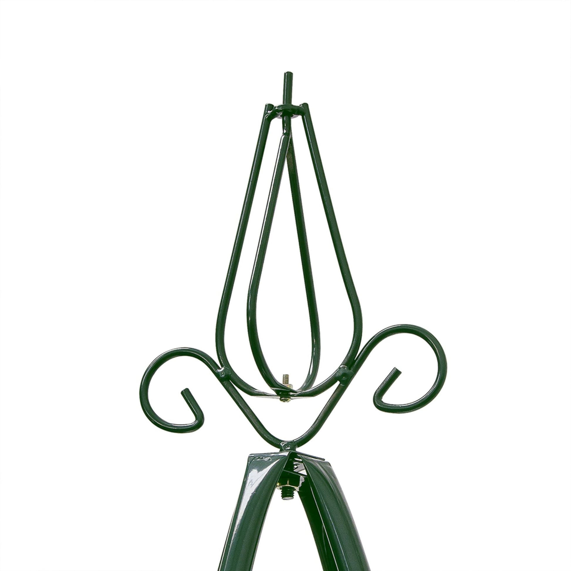 Garten Rankturm Metall ca. 190cm spitz Grün von Relaxdays