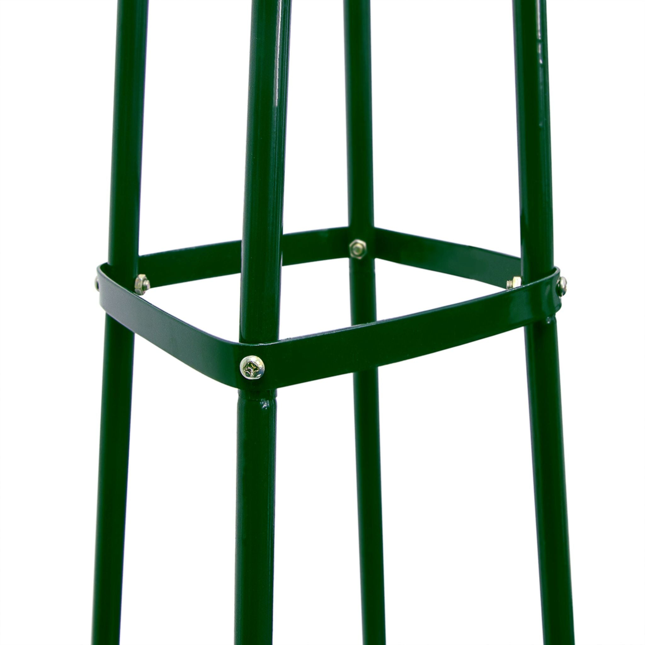 Garten Rankturm Metall ca. 190cm spitz Grün von Relaxdays