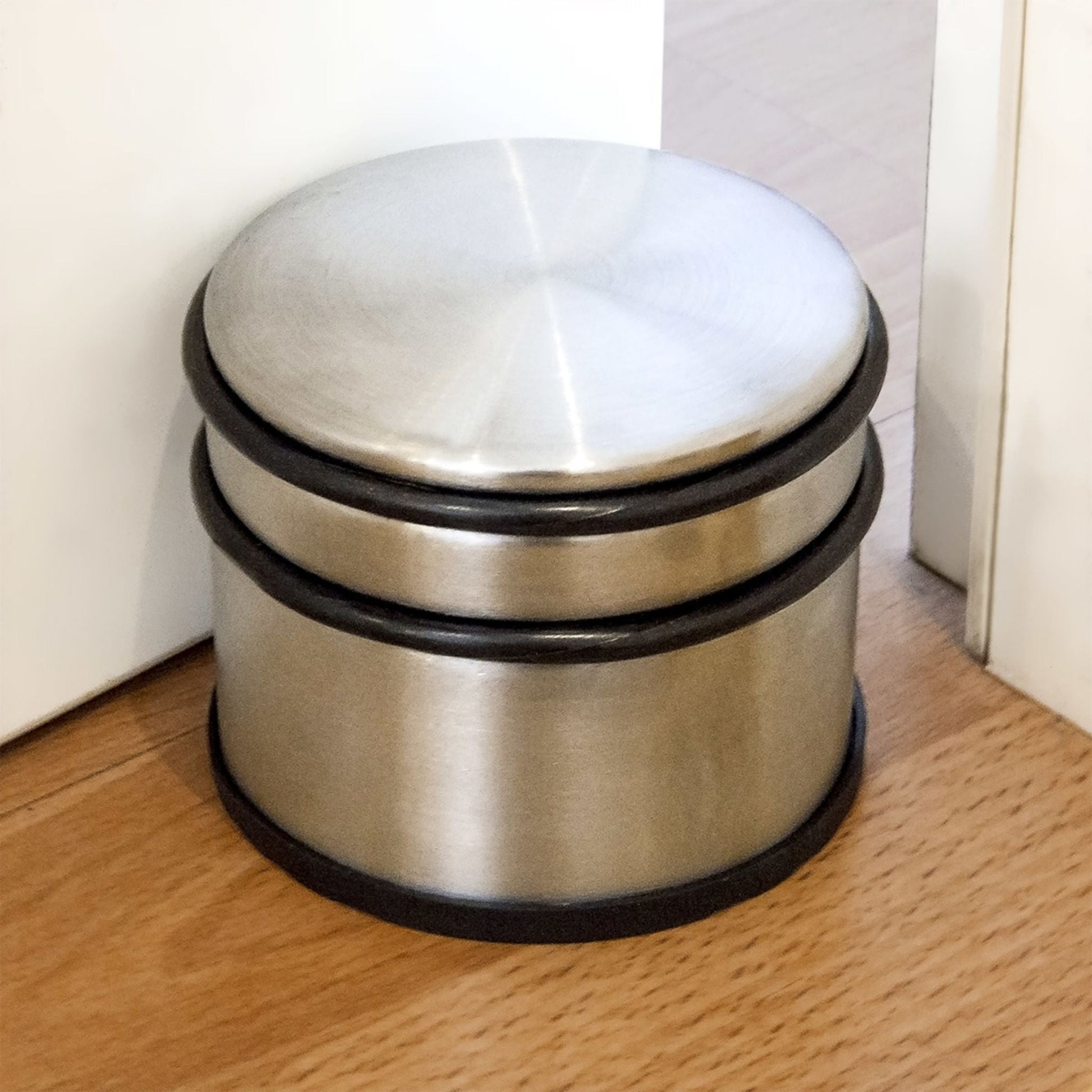 Türstopper Edelstahl XL Schwarz-Silber von Relaxdays