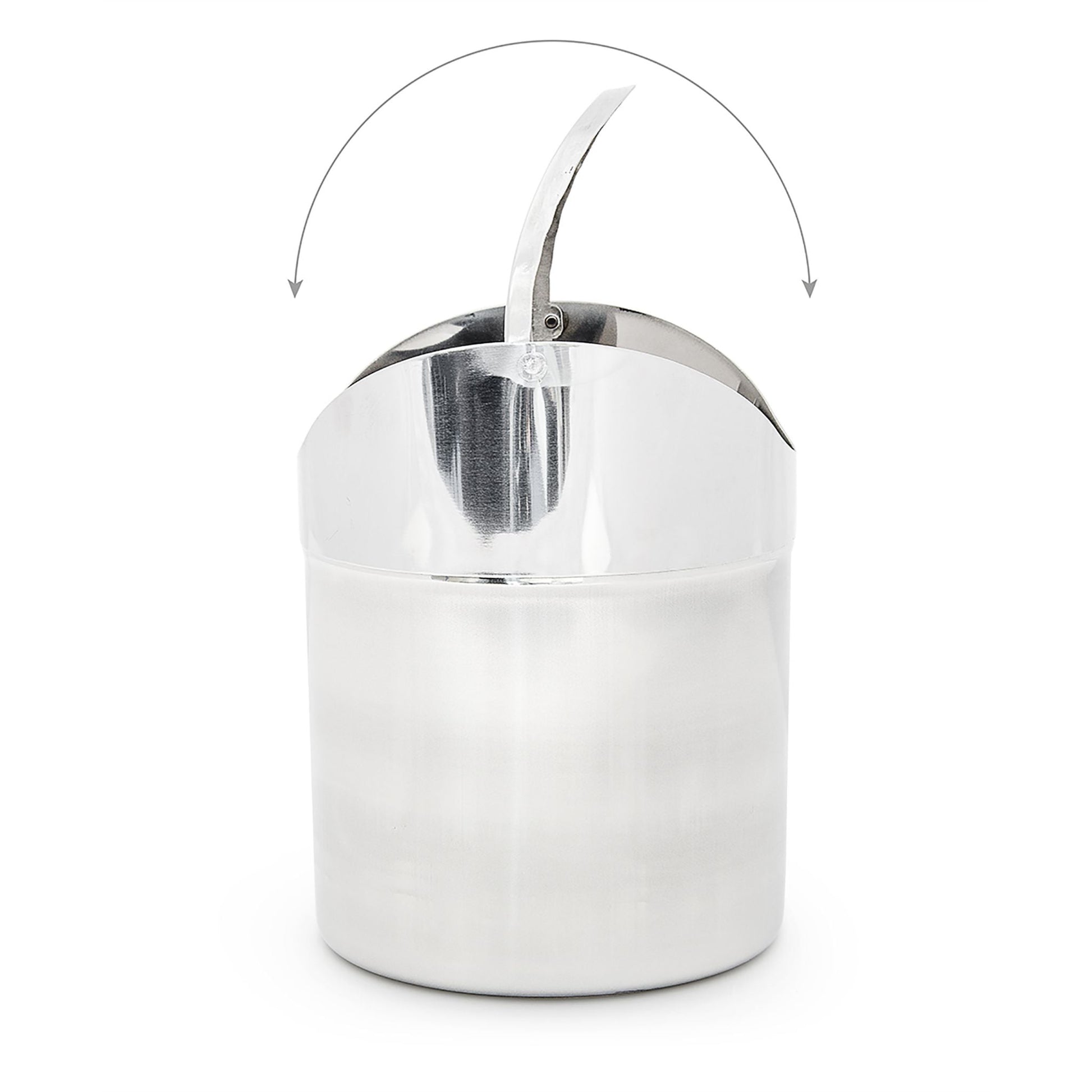 Tischabfallbehälter Edelstahl 1,2L Silber von Relaxdays