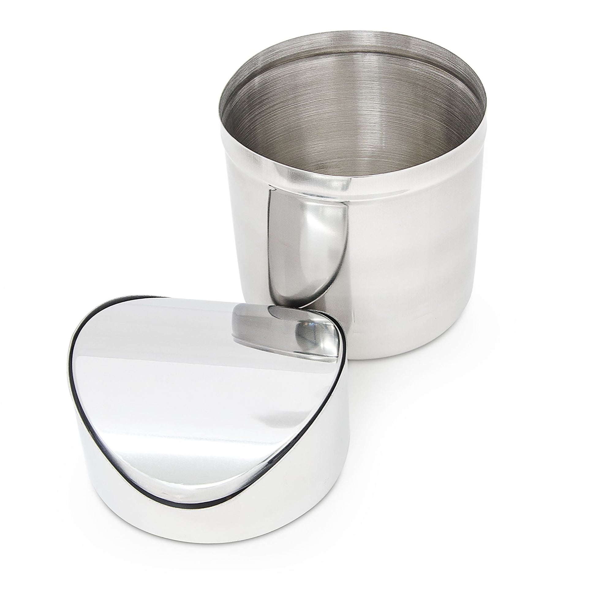 Tischabfallbehälter Edelstahl 1,2L Silber von Relaxdays