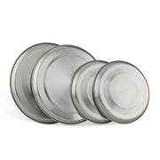Edelstahl Herdabdeckplatten 4 Stück Silber von Relaxdays
