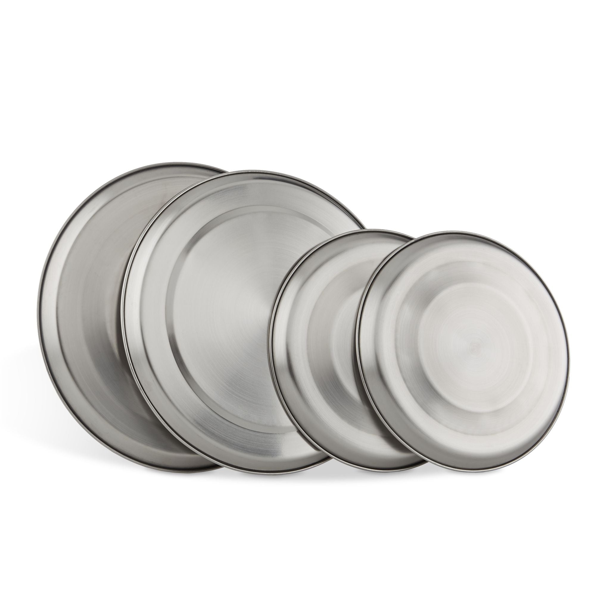 Edelstahl Herdabdeckplatten 4 Stück Silber von Relaxdays