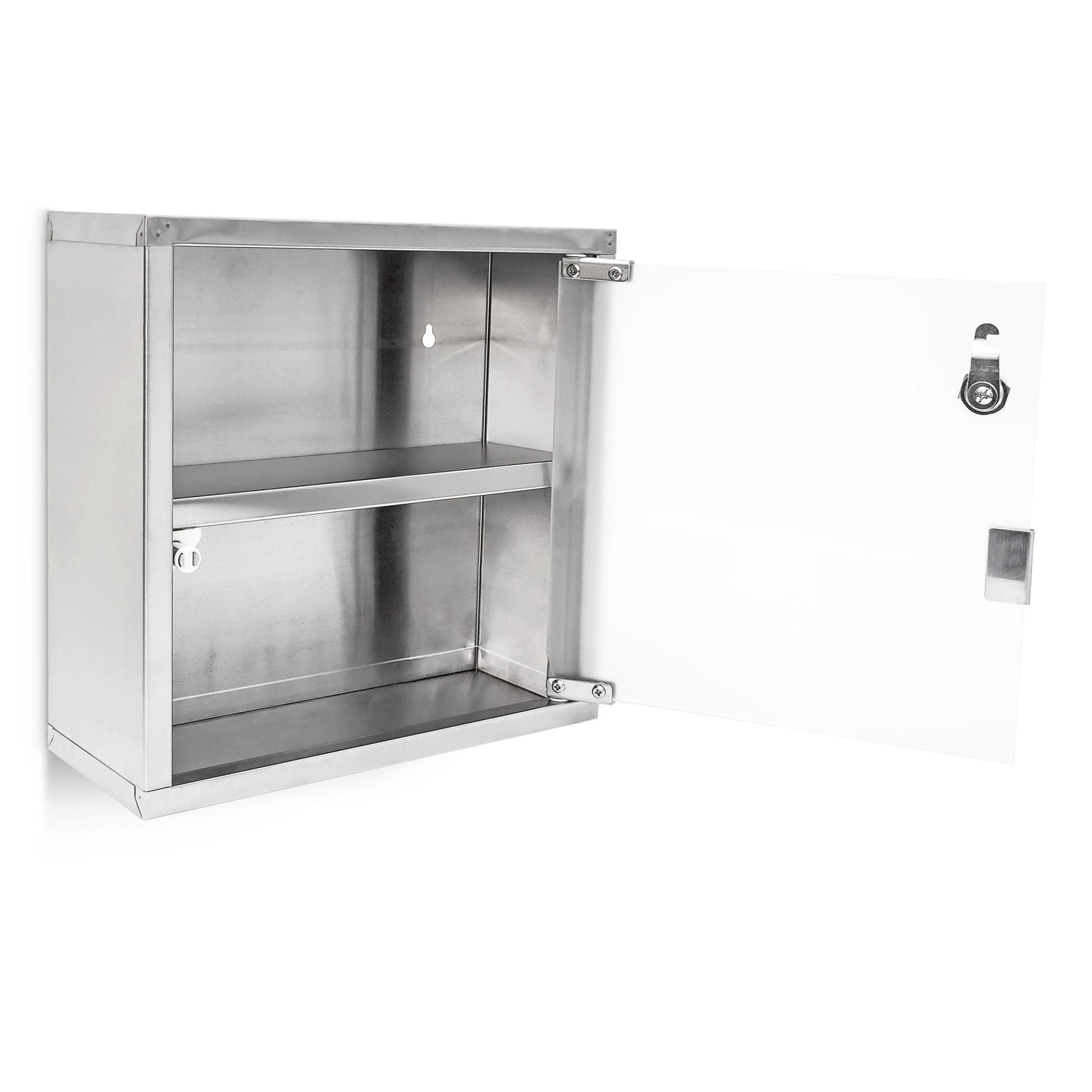 Medizinschrank EMERGENCY Edelstahl L Silber-Transparent von Relaxdays