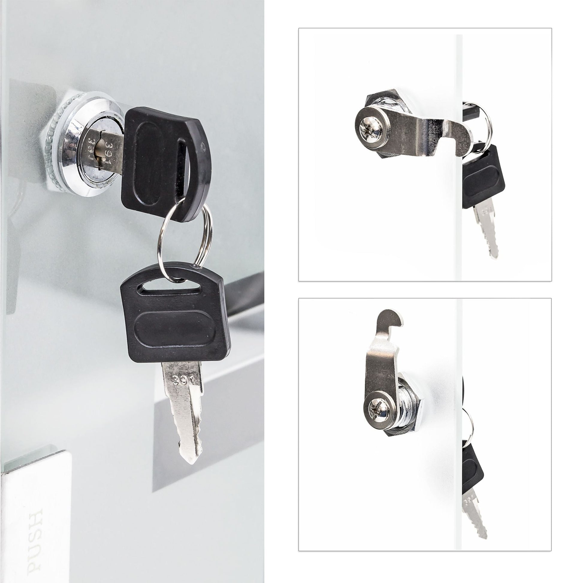 Medizinschrank EMERGENCY Edelstahl L Silber-Transparent von Relaxdays