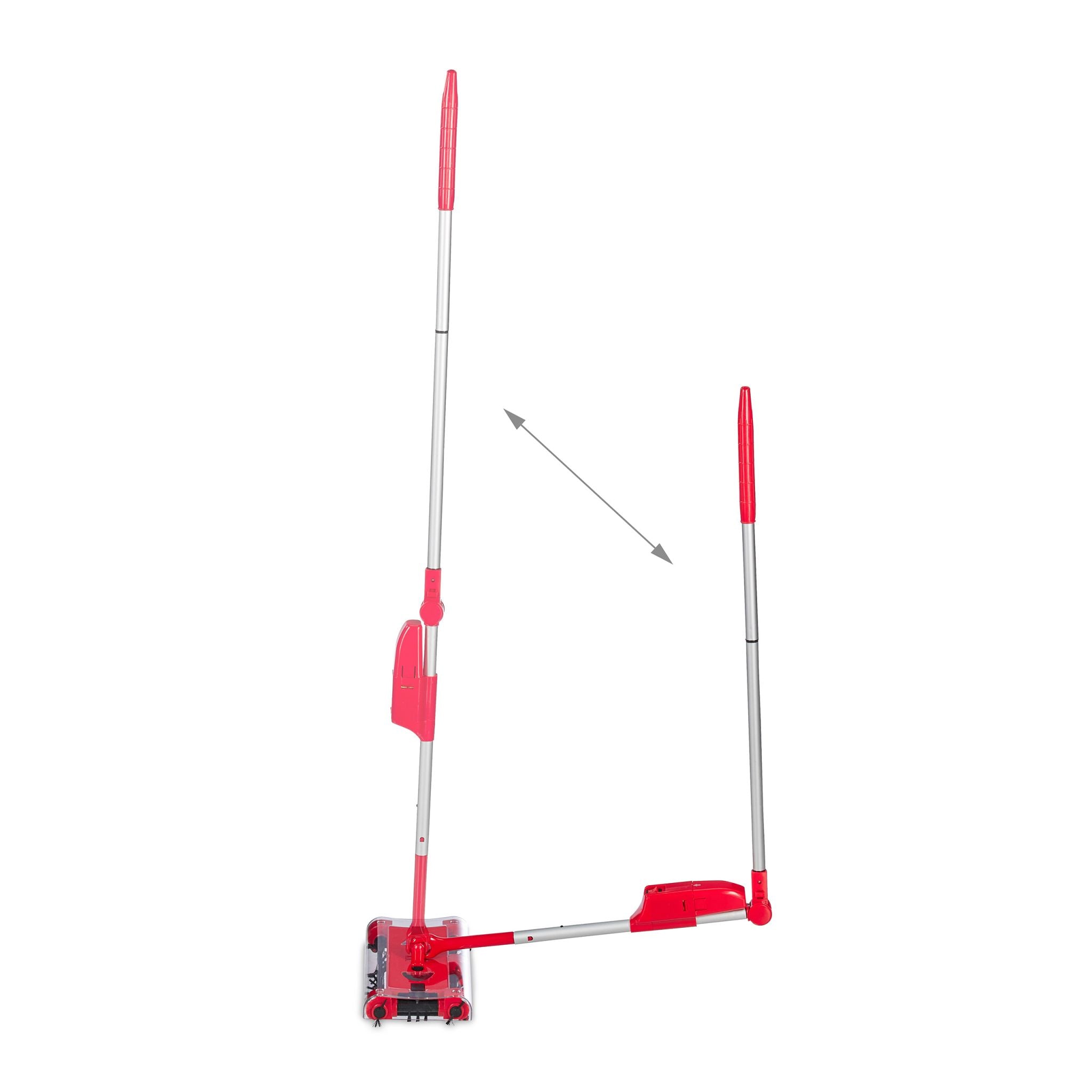 Akkubesen kabellos Rot-Schwarz-Silber von Relaxdays