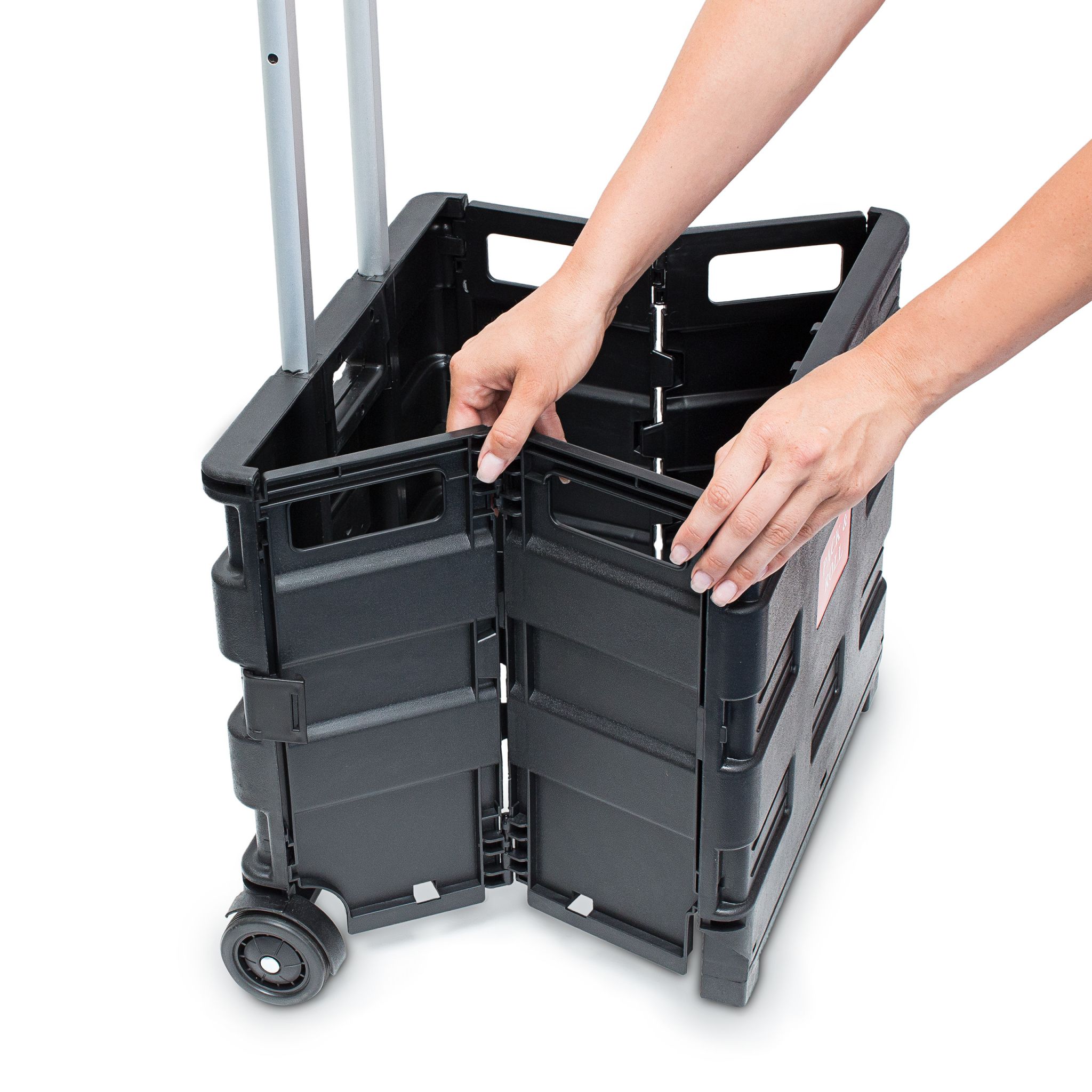 Einkaufstrolley klappbar bis 35kg Schwarz von Relaxdays
