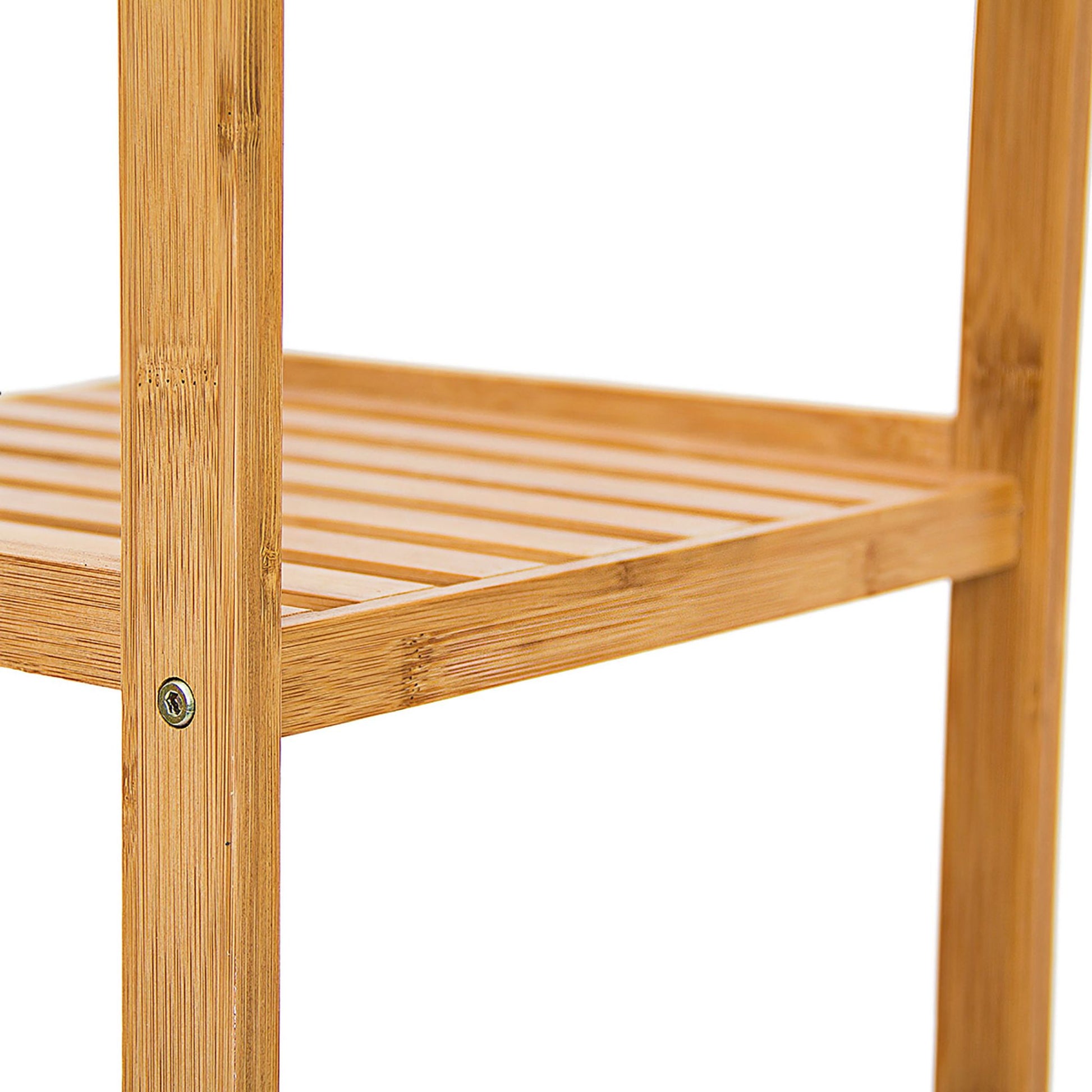 Badregal Bambus mit 4 Ablagen Hellbraun von Relaxdays
