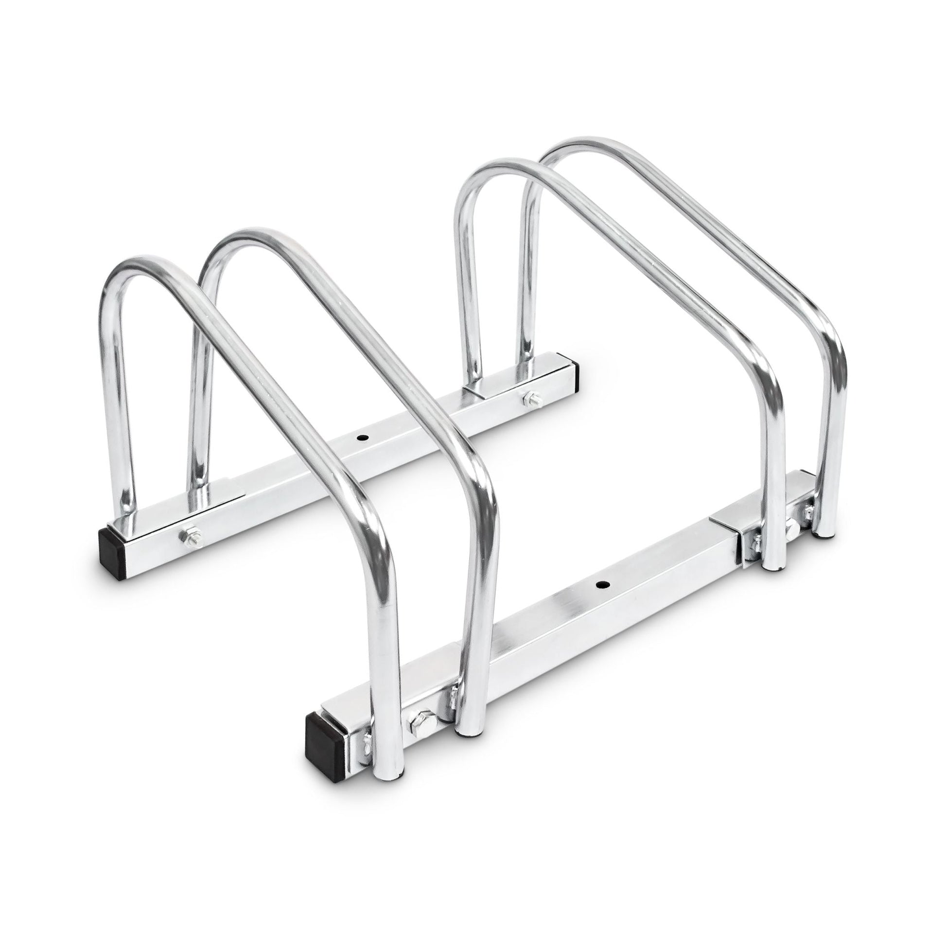 Fahrradständer 2x Boden & Wandmontage Silber von Relaxdays
