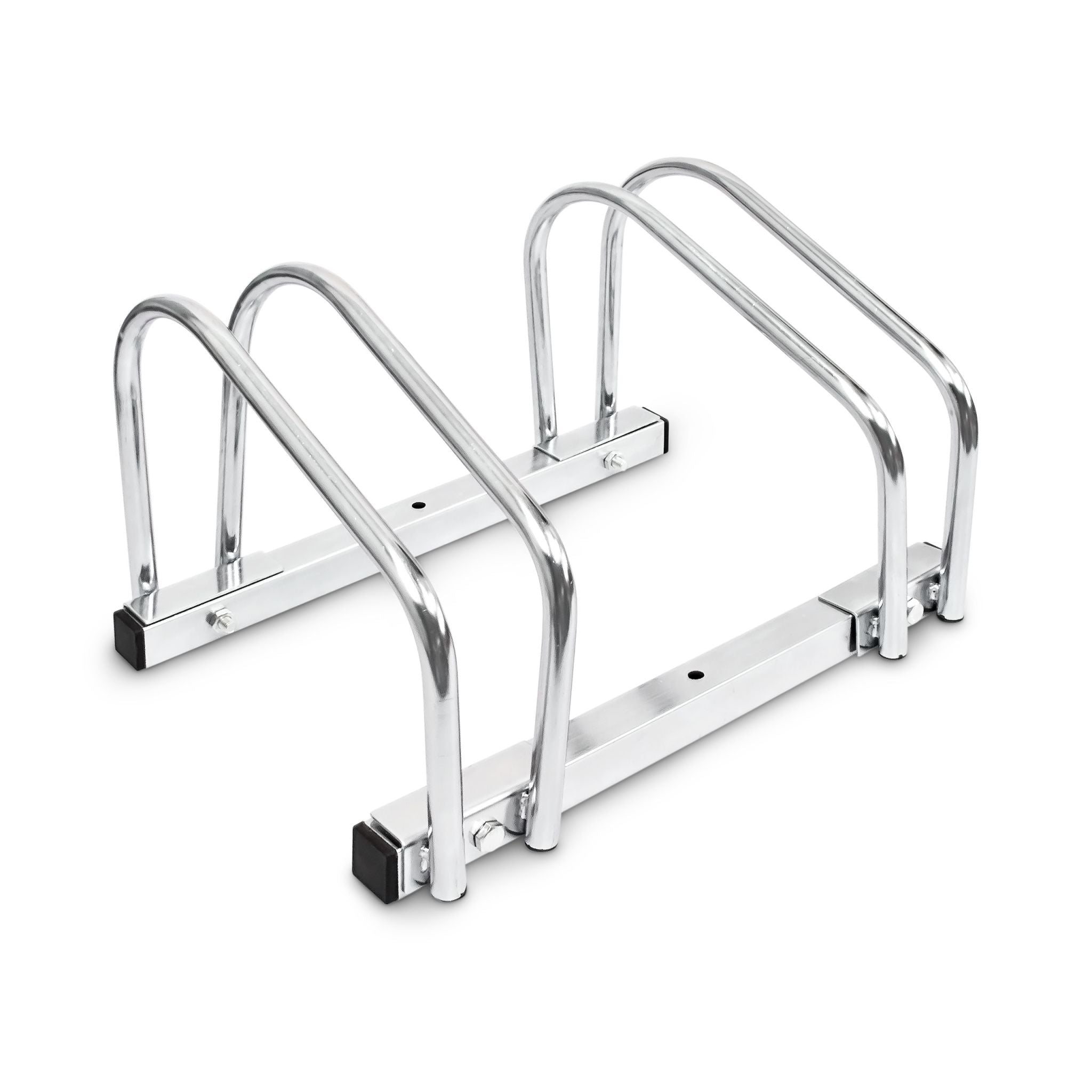 Fahrradständer 2x Boden & Wandmontage Silber von Relaxdays