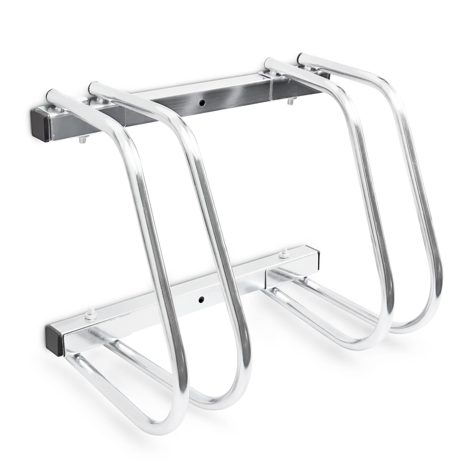 Fahrradständer 2x Boden & Wandmontage Silber von Relaxdays