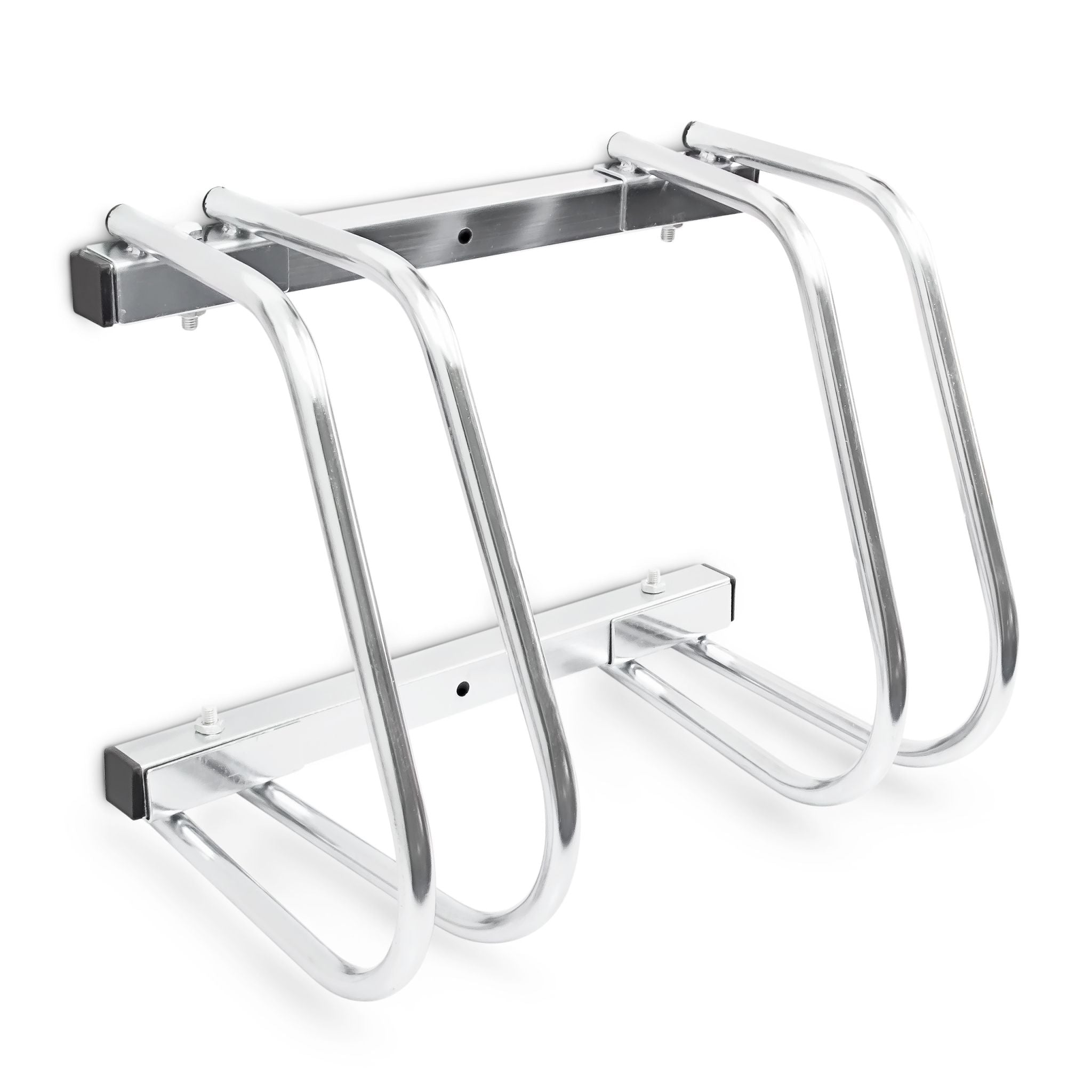 Fahrradständer 2x Boden & Wandmontage Silber von Relaxdays