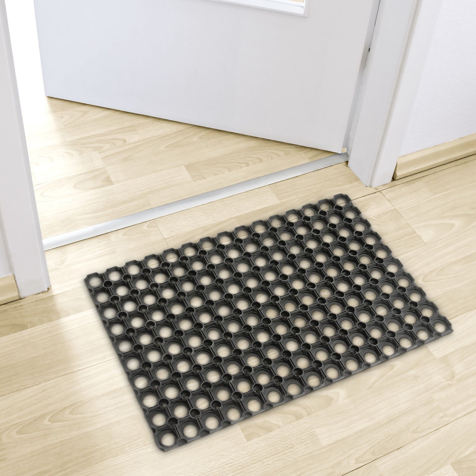 Fussabtreter Gummi 60 x 40cm Schwarz von Relaxdays