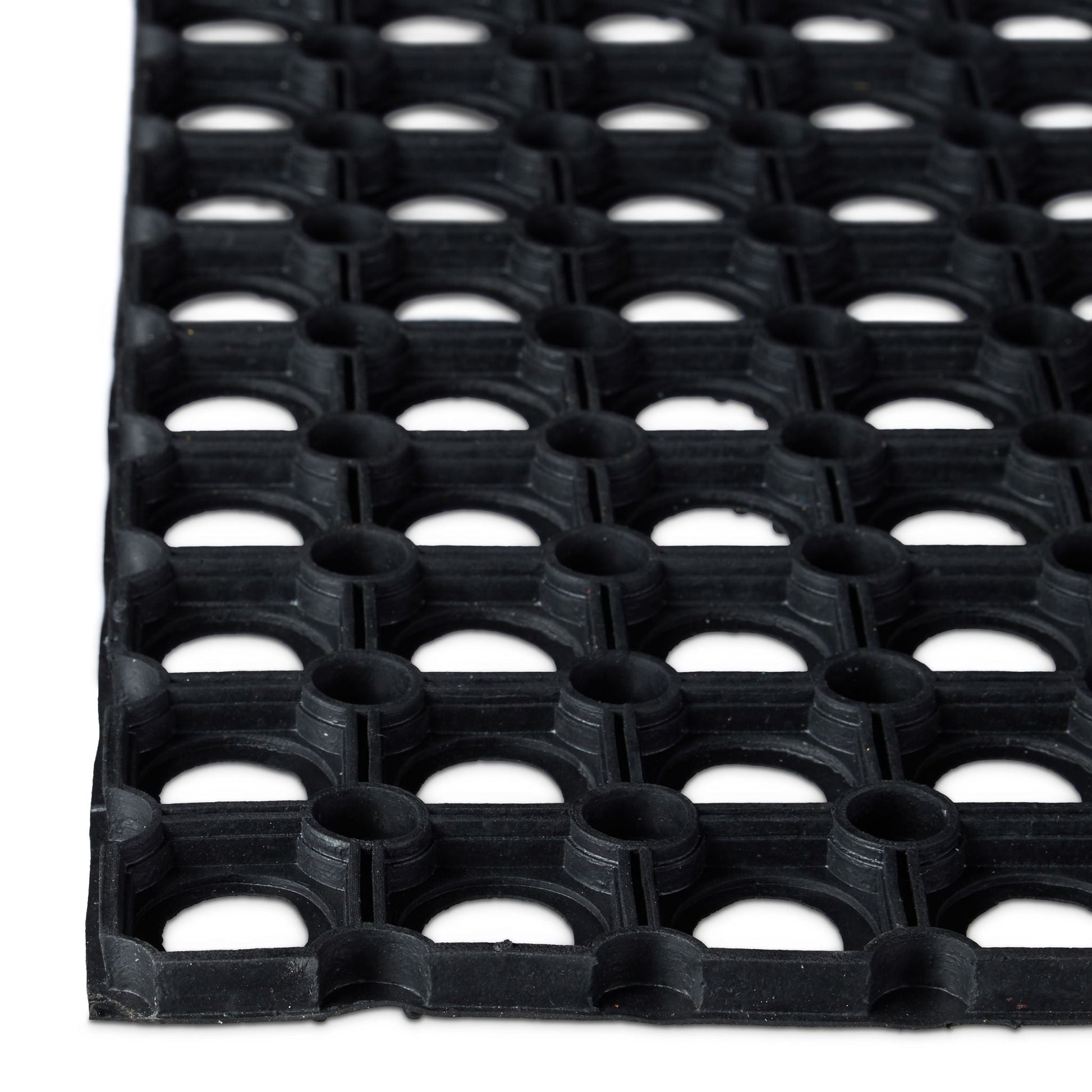 Fussabtreter Gummi 60 x 40cm Schwarz von Relaxdays