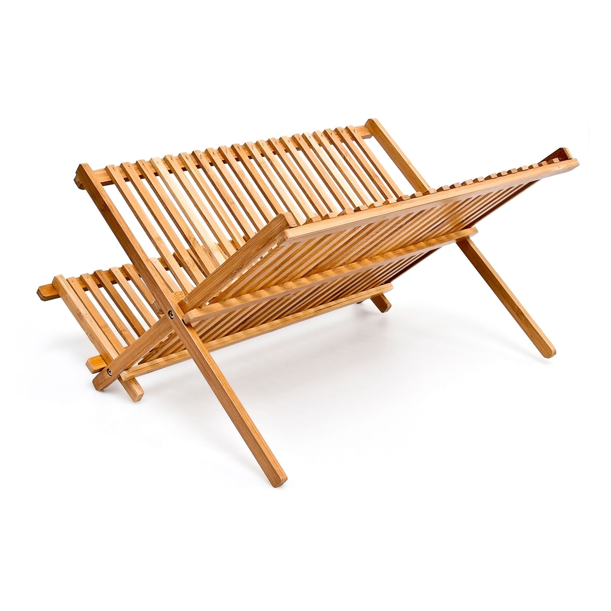 Abtropfgestell CROSS Bambus 42cm breit Hellbraun von Relaxdays