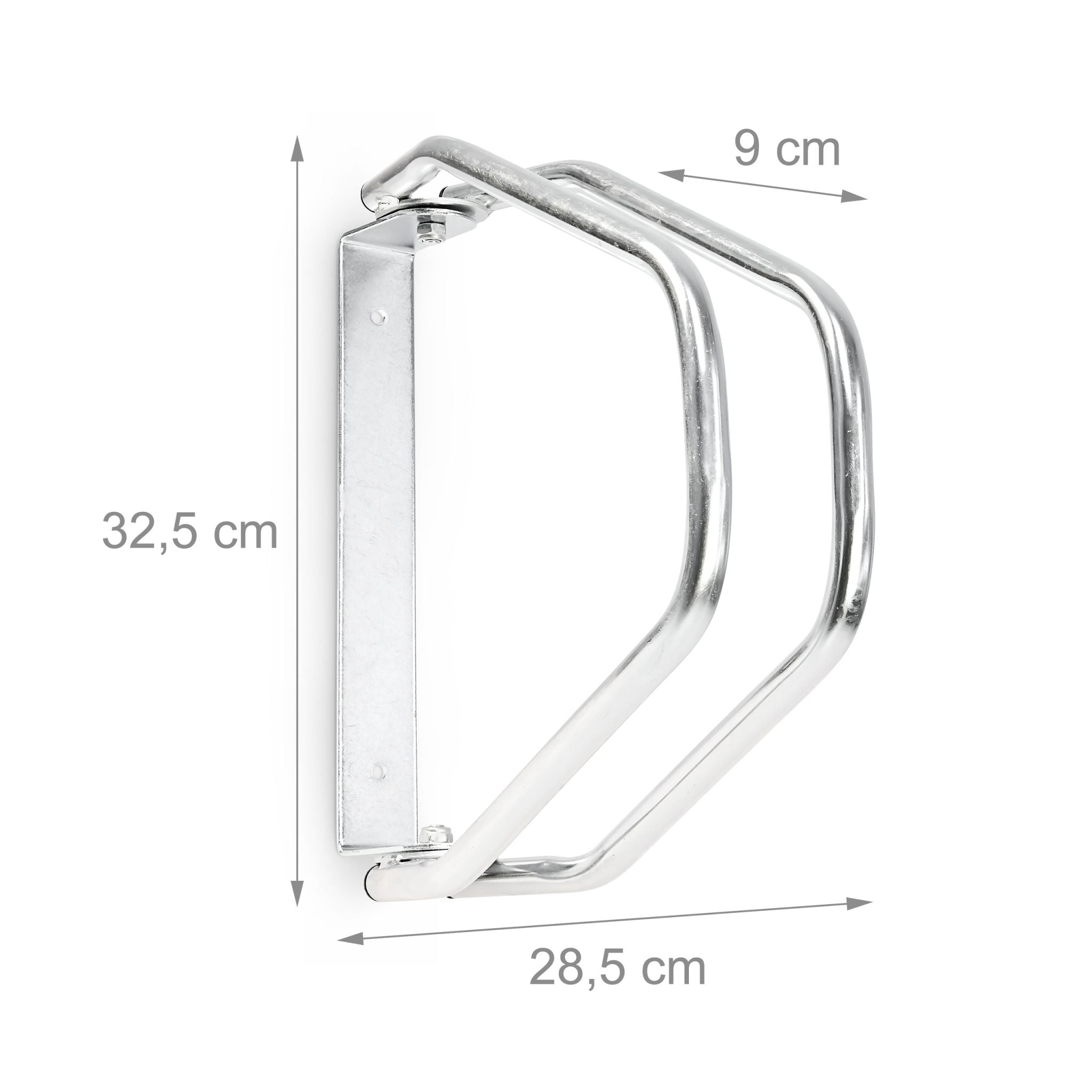 Fahrradständer Wand einstellbar Silber von Relaxdays