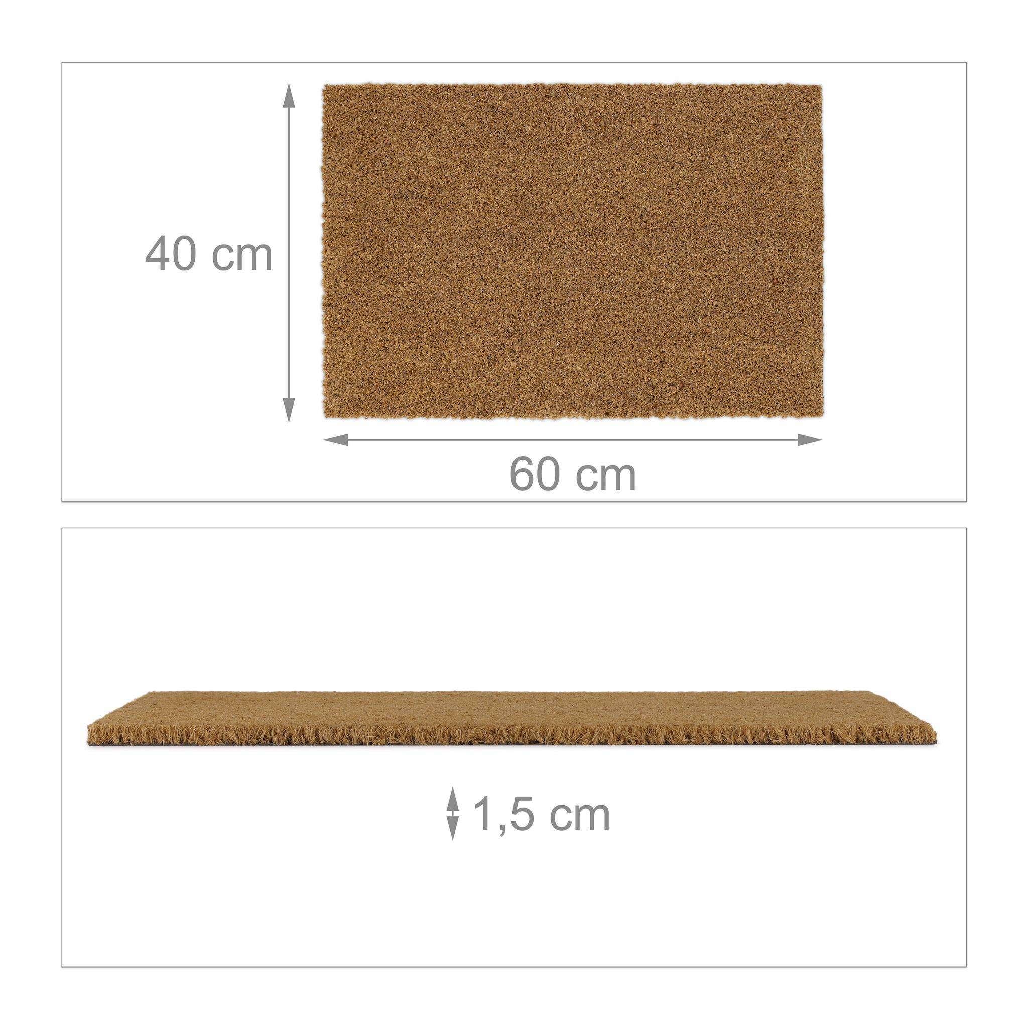 Fussmatte Kokos 60x40cm Hellbraun von Relaxdays