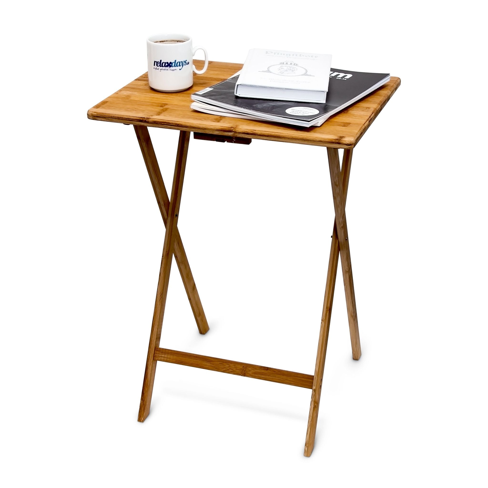 Beistelltisch klappbar Bambus Hellbraun von Relaxdays