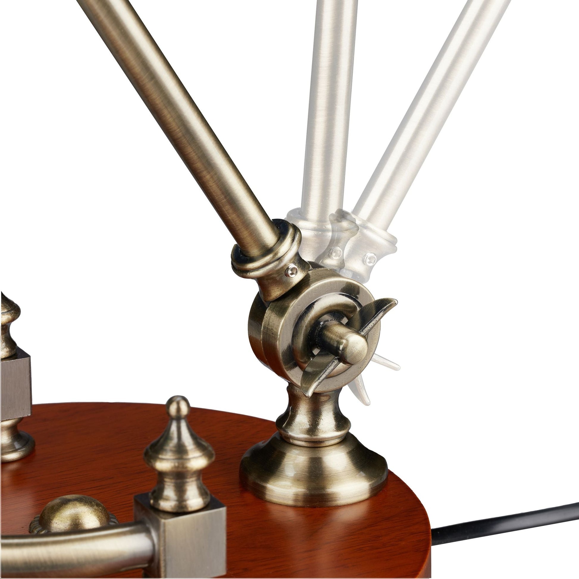 Bankerlampe mit grünem Schirm Braun-Dunkelgrün-Gold von Relaxdays