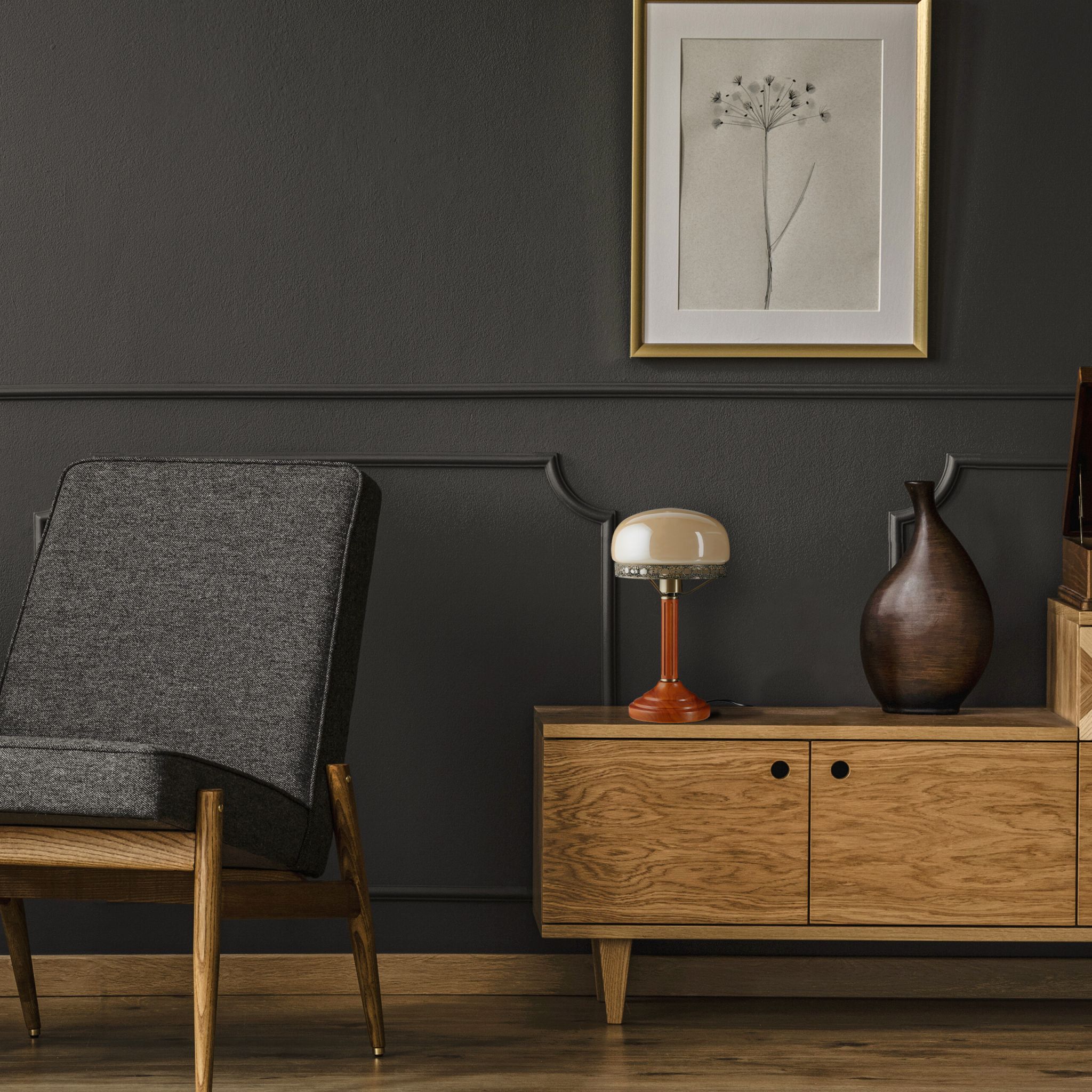 Tischlampe Beige Antik Look Beige-Dunkelbraun von Relaxdays