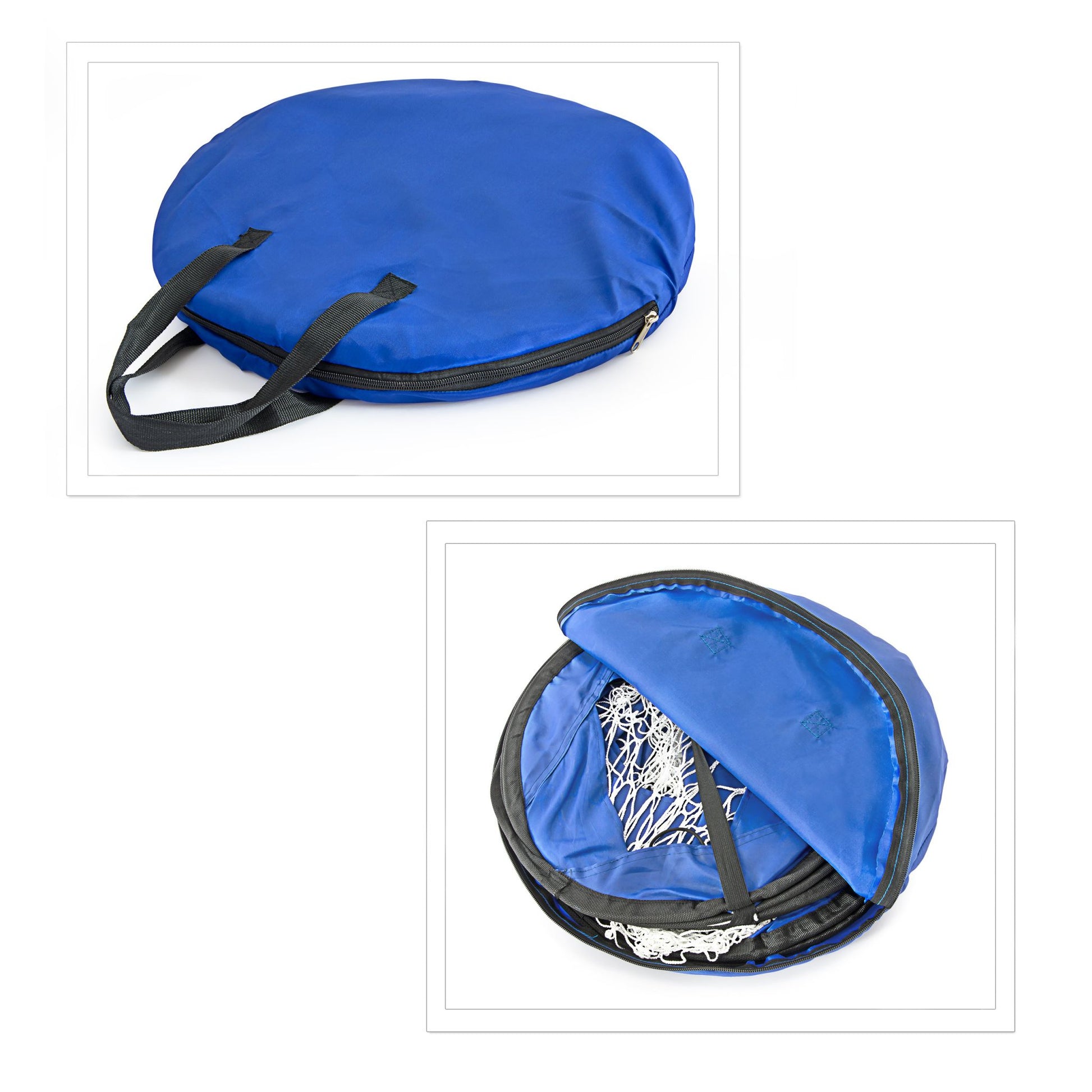 Fussballtore Pop-Up 2er-Set Blau-Schwarz von Relaxdays