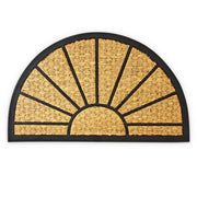 Fussmatte halbrund Kokos 45x75cm Dunkelbraun-Hellbraun von Relaxdays