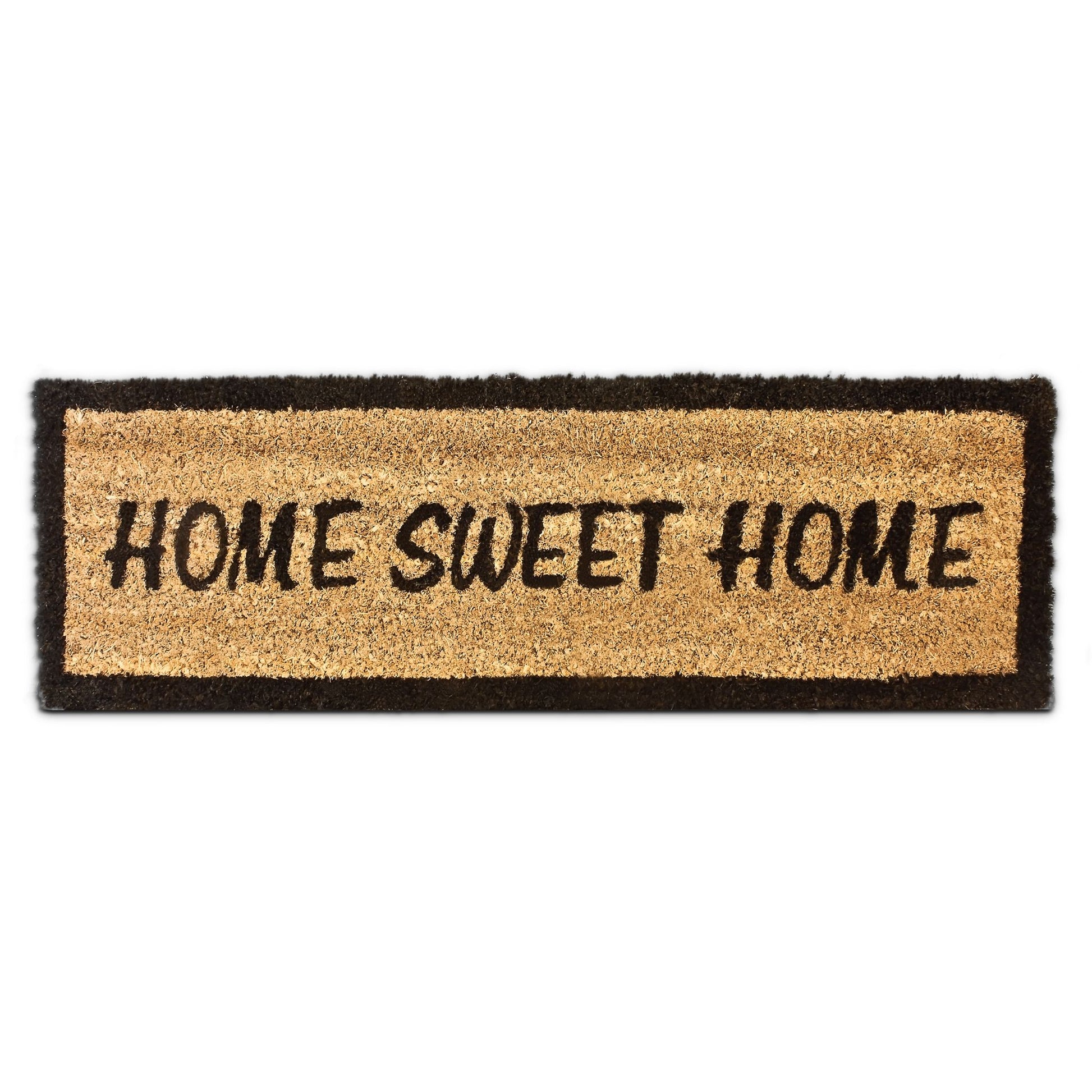 Fussmatte HOME SWEET HOME Hellbraun-Schwarz von Relaxdays