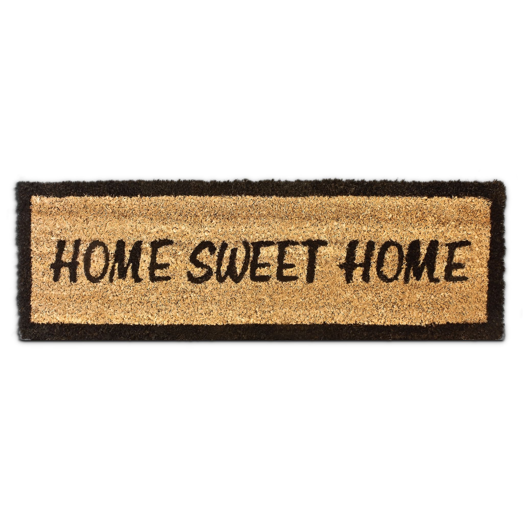 Fussmatte HOME SWEET HOME Hellbraun-Schwarz von Relaxdays