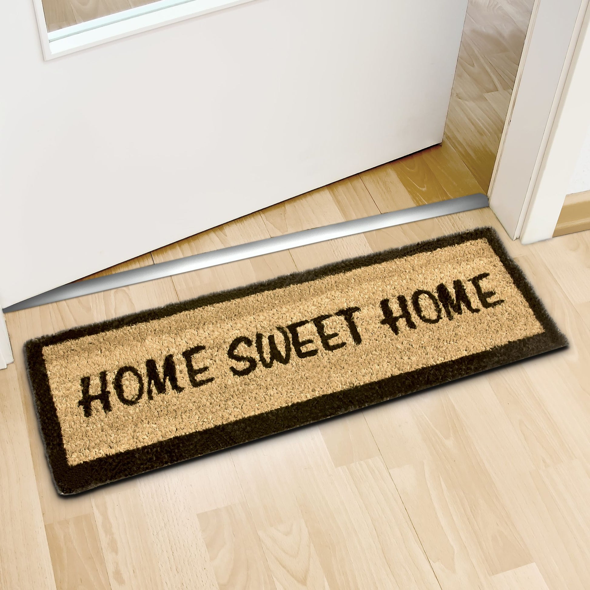 Fussmatte HOME SWEET HOME Hellbraun-Schwarz von Relaxdays