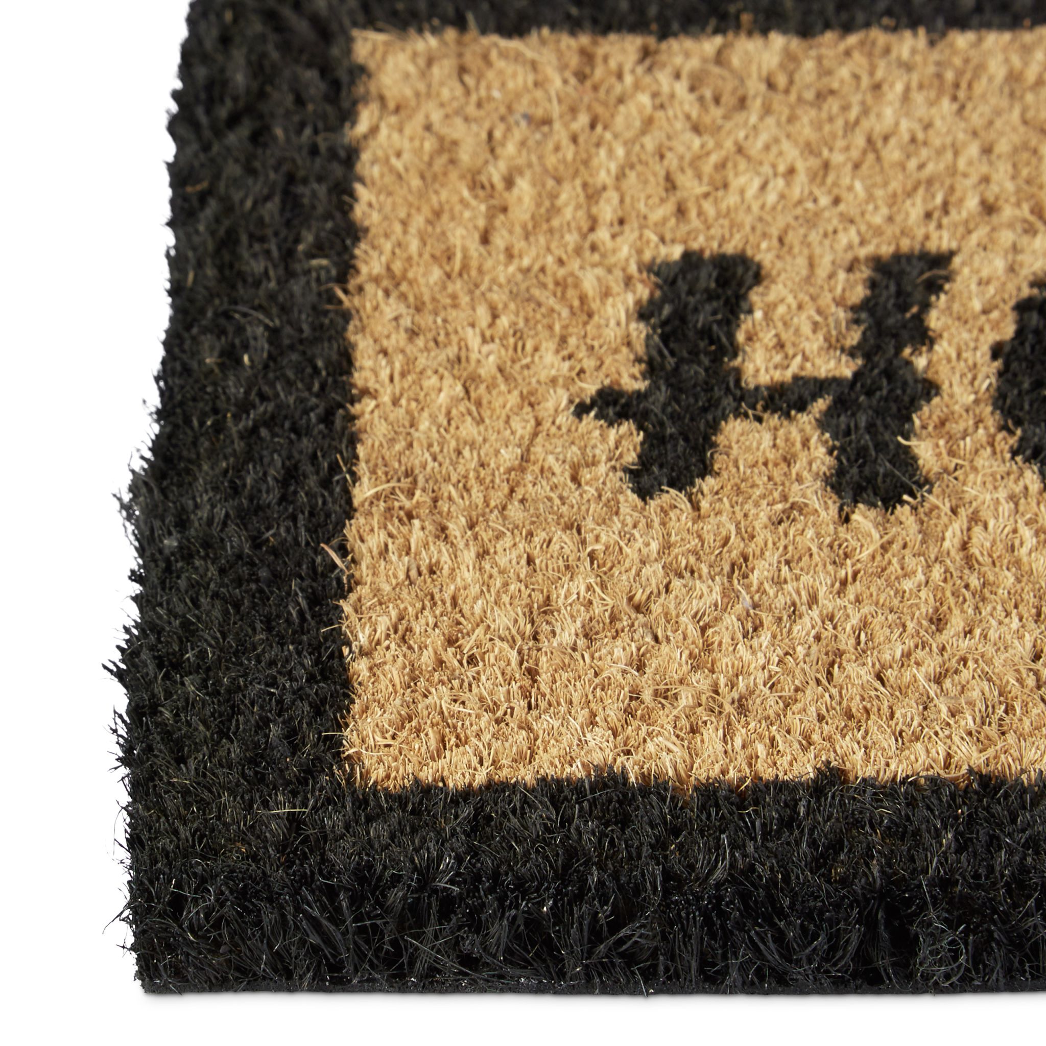 Fussmatte HOME SWEET HOME Hellbraun-Schwarz von Relaxdays