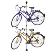 Teleskop Fahrradhalterung für 2 Räder Schwarz-Silber von Relaxdays