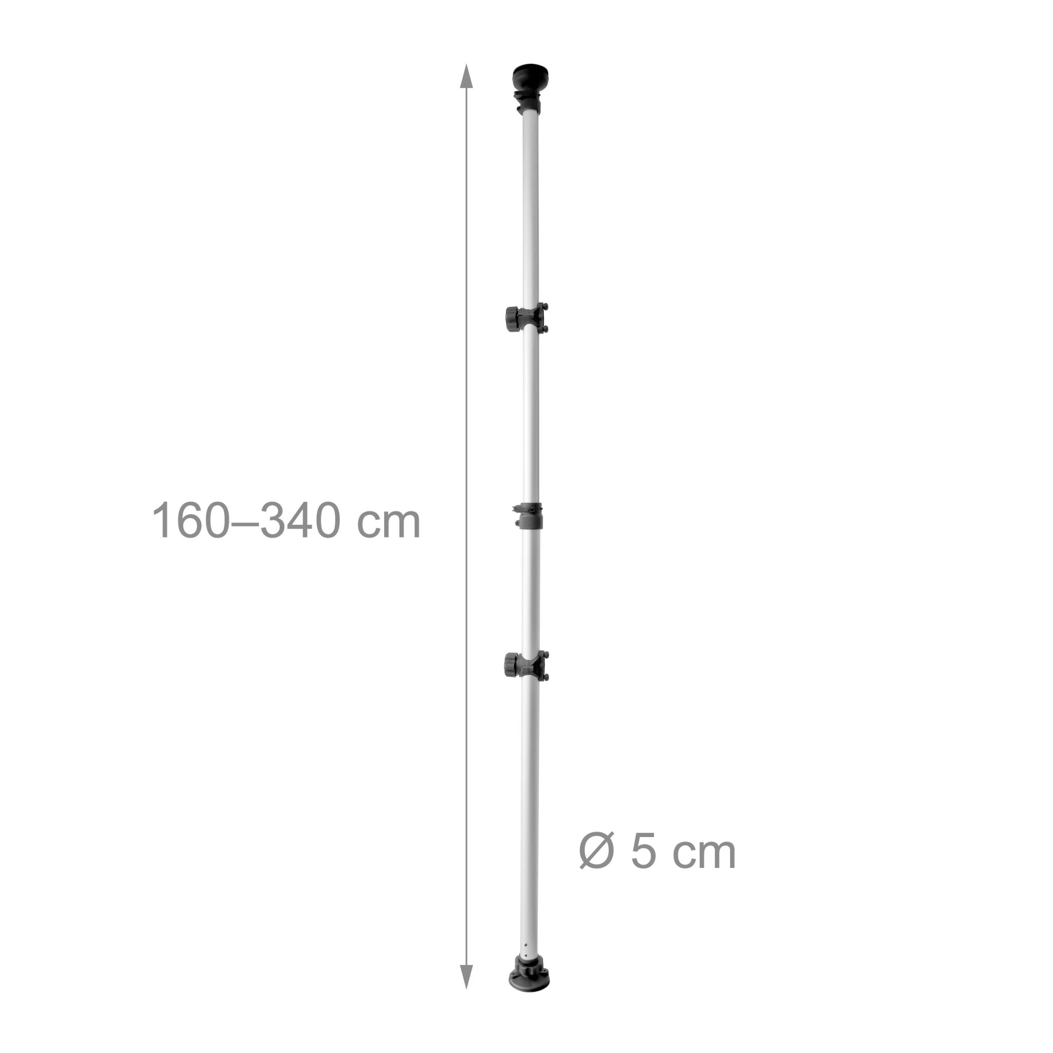 Teleskop Fahrradhalterung für 2 Räder Schwarz-Silber von Relaxdays