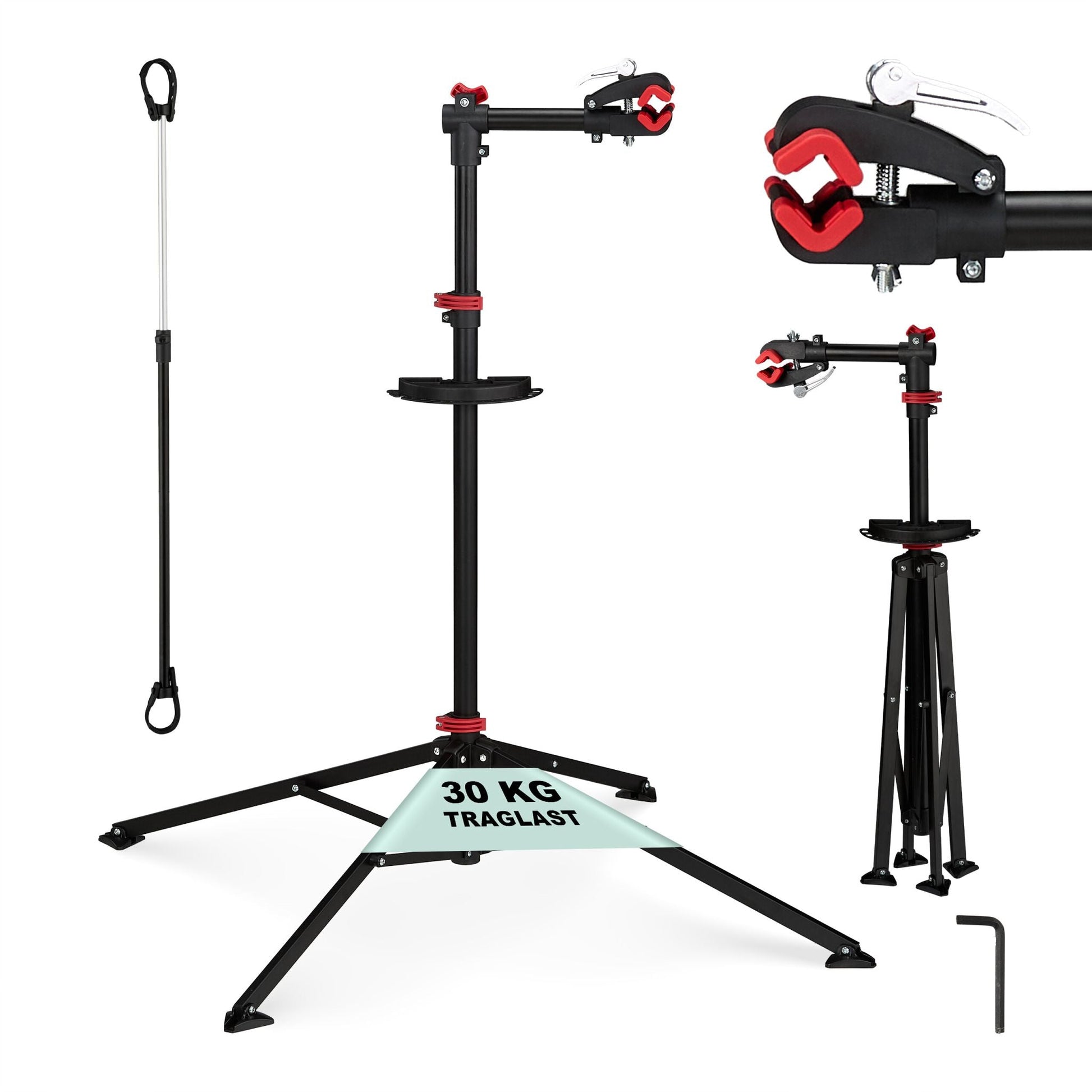 Fahrrad Montageständer bis 30 kg Schwarz von Relaxdays