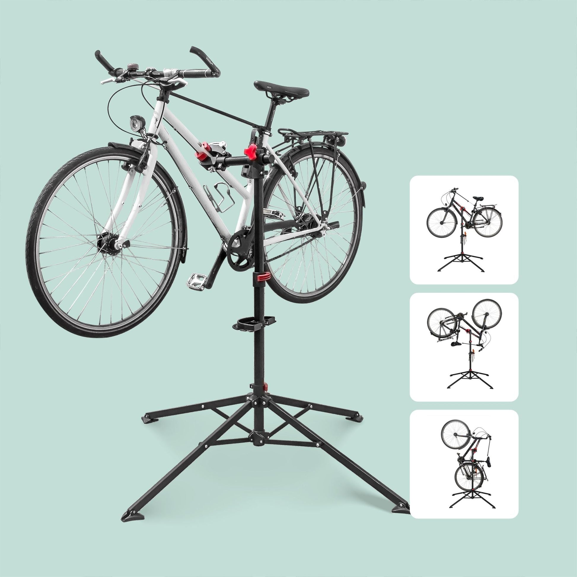 Fahrrad Montageständer bis 30 kg Schwarz von Relaxdays