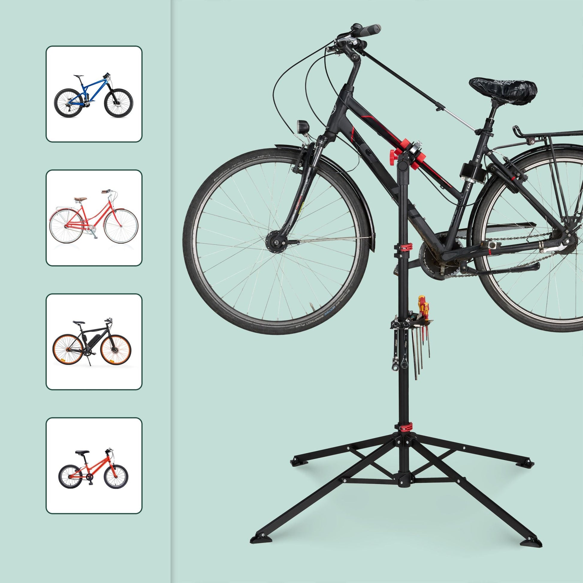 Fahrrad Montageständer bis 30 kg Schwarz von Relaxdays