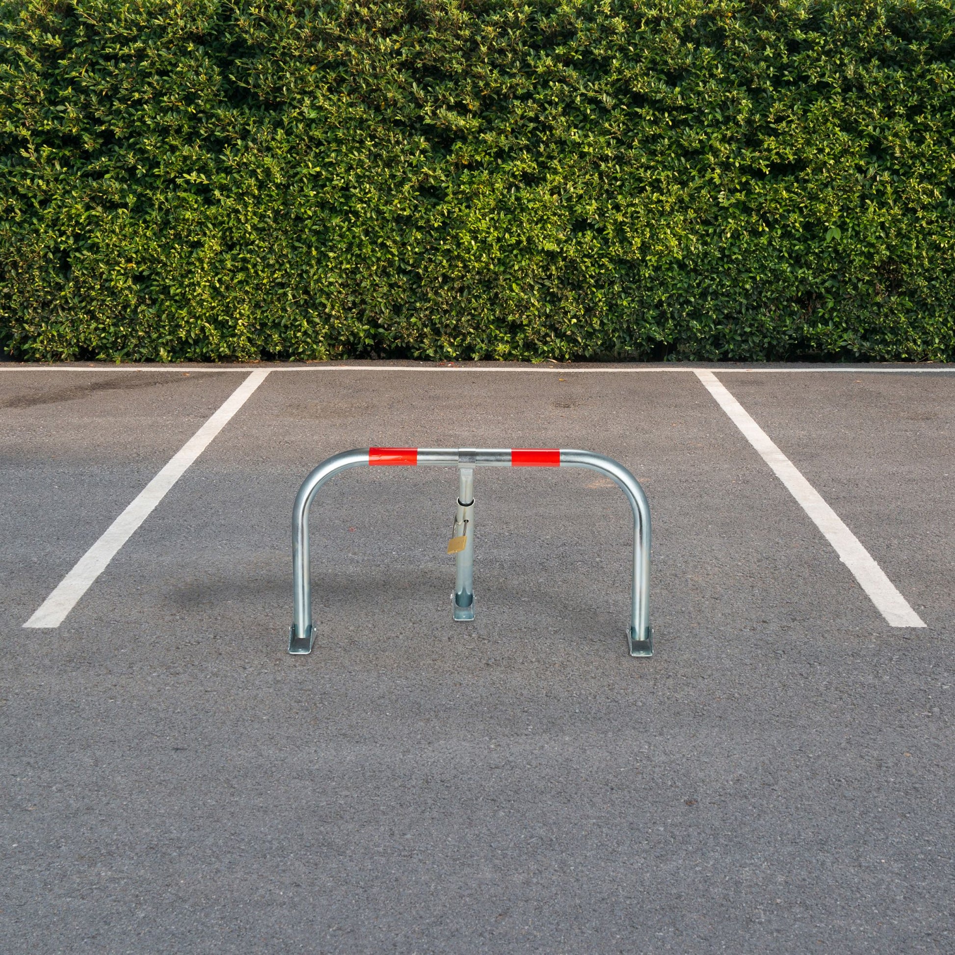 Parkplatzsperre klappbar Rot-Silber von Relaxdays