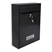 Briefkasten Design 35cm Farbauswahl Schwarz-Silber von Relaxdays