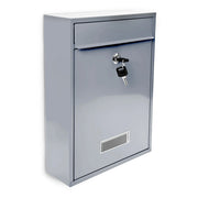 Briefkasten Design 35cm Farbauswahl Silber von Relaxdays