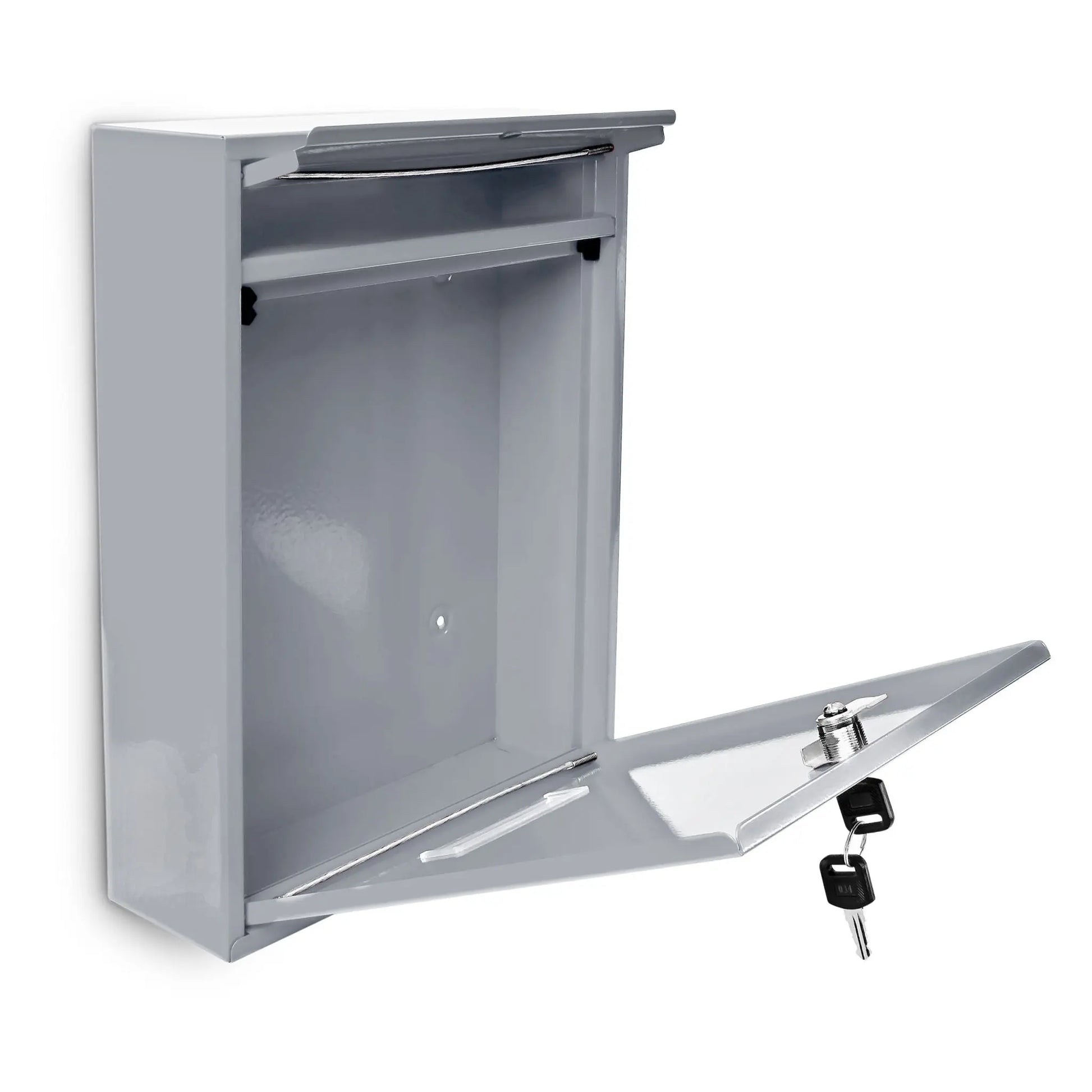 Briefkasten Design 35cm Farbauswahl Silber von Relaxdays