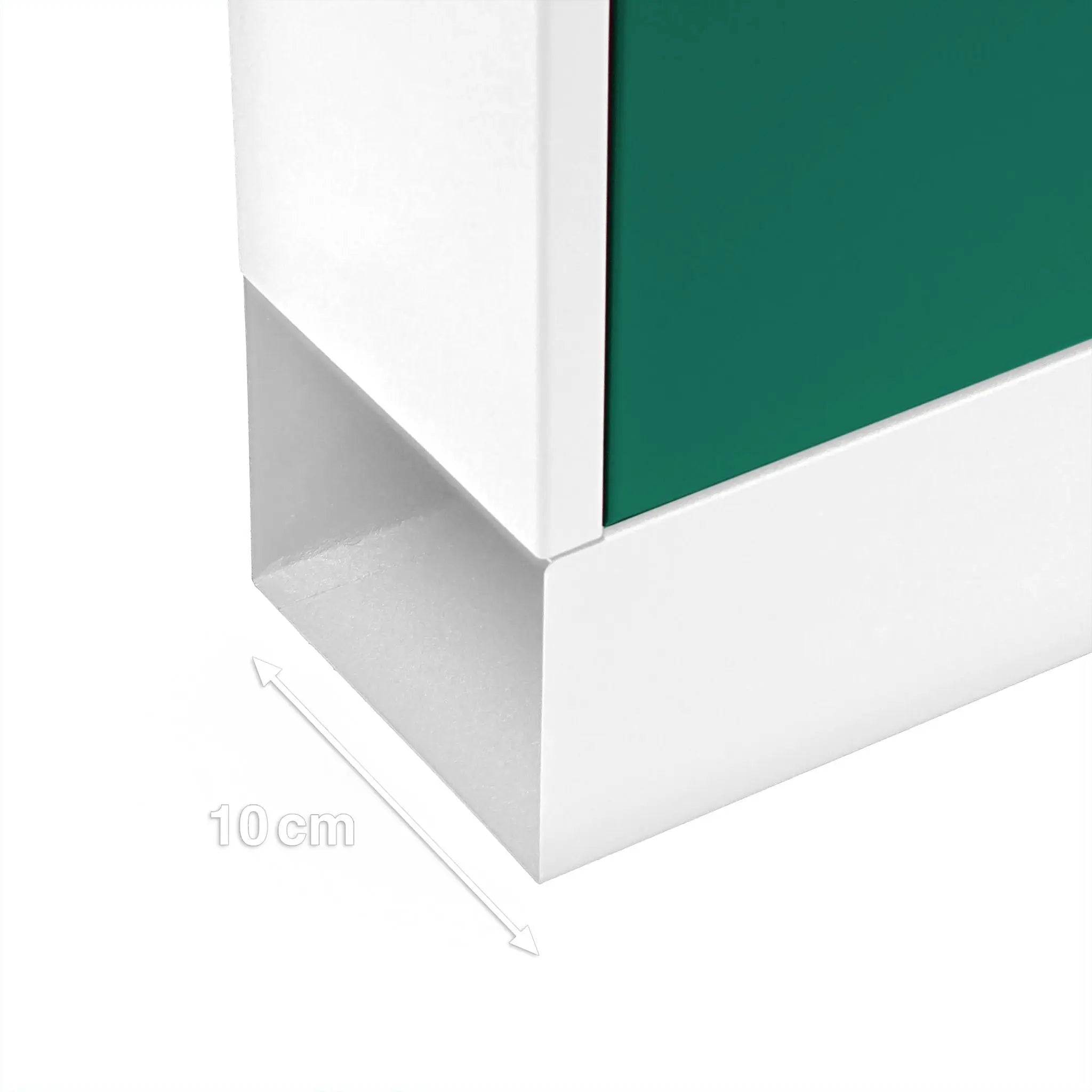 Briefkasten zweifarbig Farbauswahl Weiss-Grün-Silber von Relaxdays