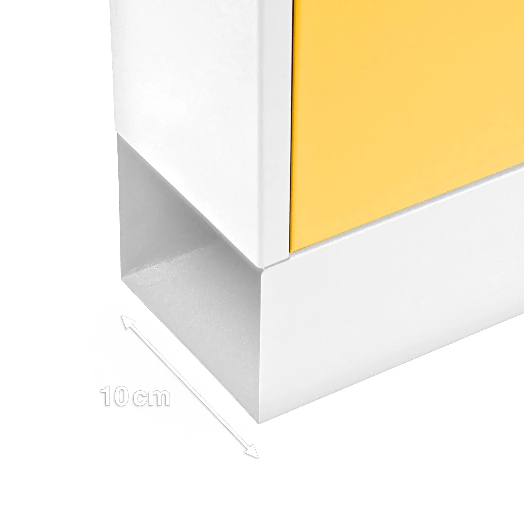 Briefkasten zweifarbig Farbauswahl Weiss-Gelb von Relaxdays